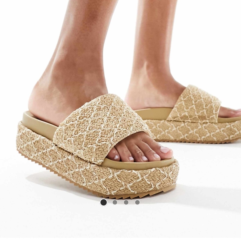 ASOS festival flatform sandals in natural weave